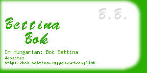 bettina bok business card